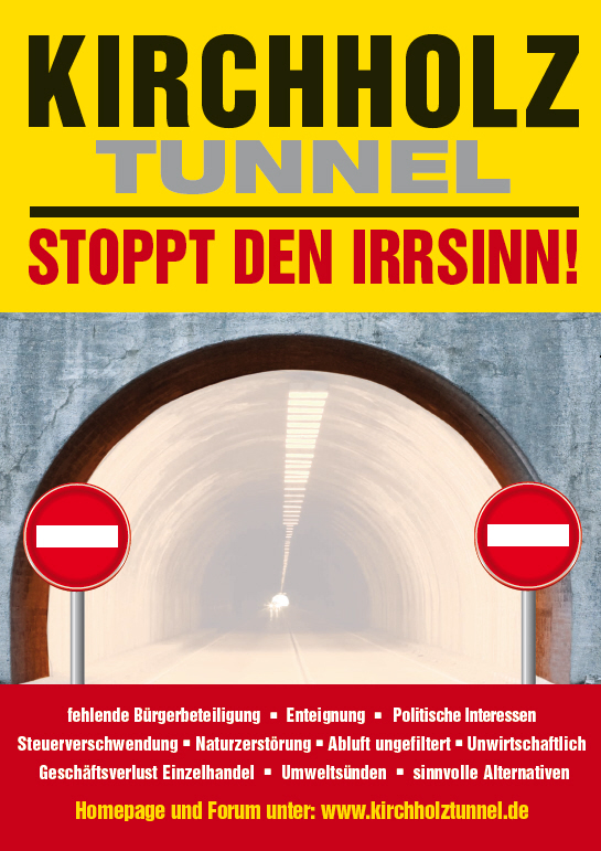 Plakat zum Kirchholztunnel