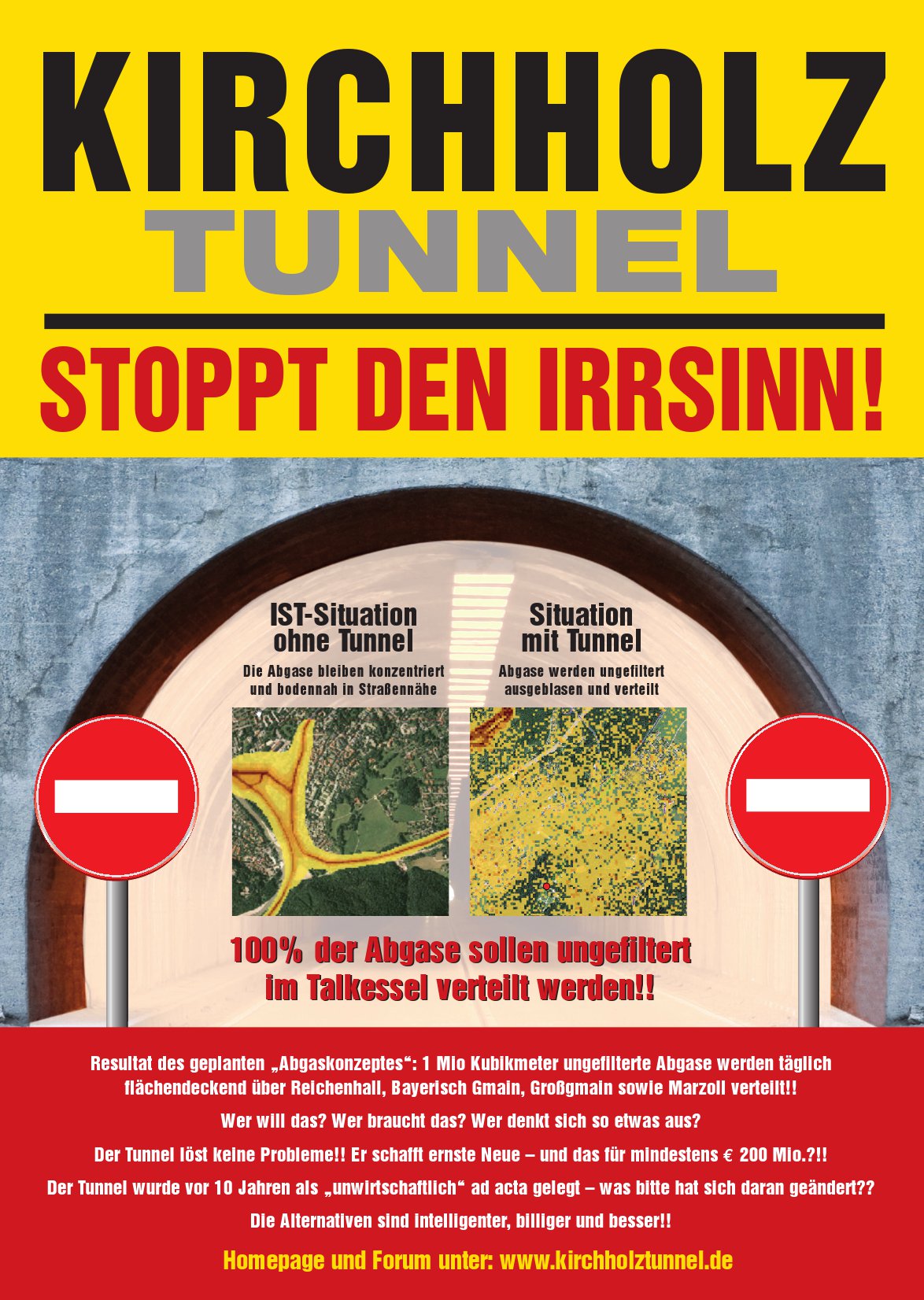Plakat Kirchholztunnel mit Text